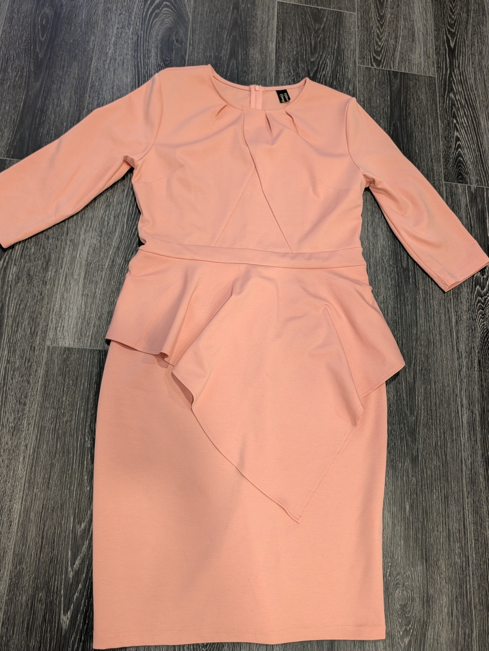 Women's Pink Peplum Sheath Dress